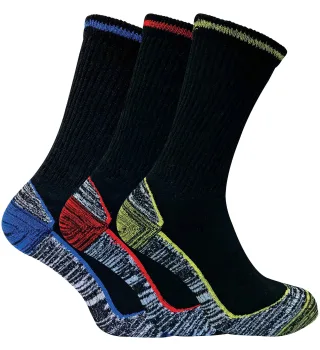 Atmungsaktive Hochleistungs-Bambus-Arbeitssocken für Stahlkappenstiefel für Herren