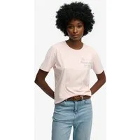 Superdry Print-Shirt LUXE CASUAL RLXD TEE aus Baumwolle und Single Jersey, Relaxed Fit, mit Rundhalsausschnitt