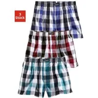 le jogger® Webboxer (Packung, 3-St) farbig kariert
