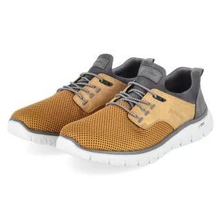 Rieker Slipper - Gr. 42 - Beige - Textil & Synthetik