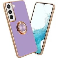 Cadorabo Handyhülle für Samsung Galaxy S21 5G Hülle Samsung Galaxy S21 5G, Schutzhülle - TPU Silikon Hülle - mit Kameraschutz und Ring