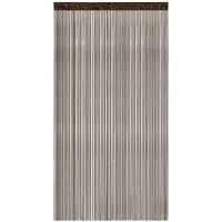 Victoria M. Fadenvorhang Fadenvorhang Balkontür Insektenschutz 100x245 braun LEONORA (1 St), Durchzuglöcher, halbtransparent, Polyester, Raumteiler, Sicht- & Insektenschutz, kürzbar, waschbar, Tunnelzug