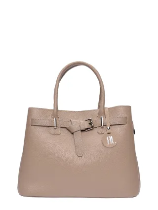 Anna Luchini Beige Rindsledertasche