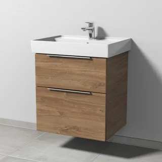 Sanipa 3way Waschtischunterbau zu Villeroy & Boch Collaro Waschtisch mit 2 Auszügen, Eiche-Kansas UM83459