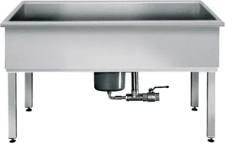 KWC Aquarotter Werkraumbecken, SIRIUS, Edelstahl, 1000x800x600 mm, U-Bau, Schlammfang, 2000100360 2000100360