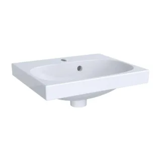 Geberit Acanto Handwaschbecken 500636012 45x38cm, mit Hahnloch, mit Überlauf, weiß