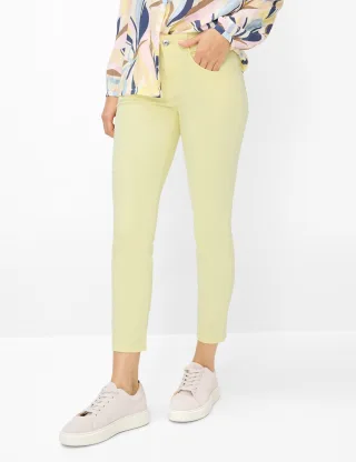 Brax Damen Röhrenjeans Style SHAKIRA S BUTTERCUP, denim hellgelb, Gr. 48L