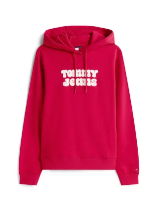 Tommy Jeans - Kapuzenpullover rot - Gr. - XS