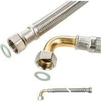 tecuro Flexschlauch Flexschlauch IG x IG mit Bogen 90° - für Sanitär & Heizung