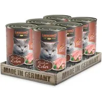 Leonardo Catfood Leber - hochwertiges Nassfutter ohne Getreide & Zuckerzusatz 6x400g, Nassfutter für: Katzen