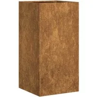 vidaXL Blumentopf Pflanzkübel Rostig 40x40x80 cm Wetterfester Stahl (1 St)