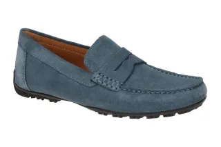 Geox U35CFB blau avio Herren Mokassin Slipper wasserdicht + atmungsaktiv