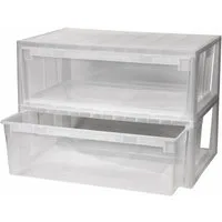Kreher Schubladenbox Set: 2 x Schubladenbox Größe XL, Volumen 36 Liter