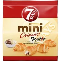 7 Days Süßigkeit, 7Days Croissants Mini Double Vanille Kakao Geschmack Packung 185g