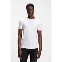 HUGO T-Shirt HUGO-Round (Packung, 2er) Rundhalsausschnitt, Slim-Fit, HUGO Logo-Druck