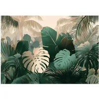 Wallarena Fototapete Blätter Dschungel - Mehrfarbig - Modern - Vlies - Schlafzimmer, glatt, (8 St), 400x280cm