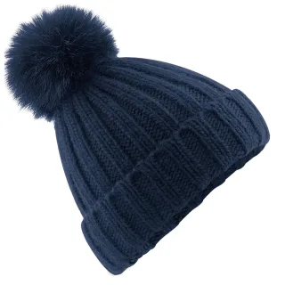 Beechfield - "Verbier" Mütze Bommel für Herren/Damen Unisex (Marineblau)