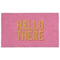 Giftcompany Fußmatte Hello there, Glitzer Rosa, 75 x 45 cm
