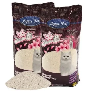 Lyra Pet SilverCat Katzenstreu Bentonit mit Aktivkohle 30l