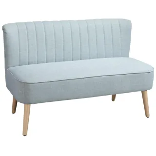 Homcom Sofa, Salbeigrün, Holz, Echtholz, 2-Sitzer, Füllung: Schaumstoff, 56.5x77x117 cm, Wohnzimmer, Sofas & Couches, Sofas