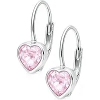 Limana Paar Ohrhänger Kinder hängende Ohrringe Herz 925 Silber Brisur Mädchen Damen Geschenk (inkl. Dose Geschenk für Freundin Geburtstag Muttertag Valentinstag), Ostern Einschulung Schulanfang Nikolaus Kommunion Weihnachten