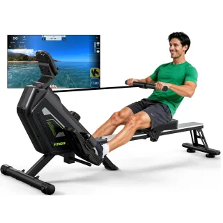 [EU Direct] Bominfit MC-R200 Magnetic Rowing Machine - Ultra-quiet Flywheels, 16 Levels, Ergonomic Seat, 160KG Capacity