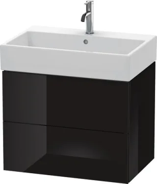 Duravit L-Cube Waschtischunterbau wandhängend Schwarz Hochglanz 684x459x544 mm - LC627604040 LC627604040