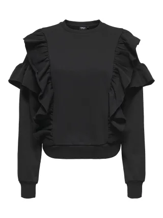 ONLY - ONLDAZE LISS L/S FLOUNCE SWT black - Gr. - XL