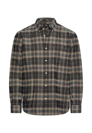 camel active - Kariertes Langarmhemd beige/blau - Gr. - L