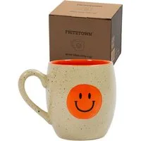 FRITZTOWN Tasse Good Vibes Only 440ml, Große Keramiktasse in Geschenkverpackung, 1-tlg., Keramik