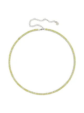 Fashionbox Collier rhodiniert mit Zirkonia gelb