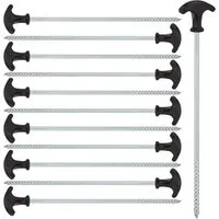 relaxdays Zelthering Schraubhering 12er Set, schwarz