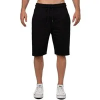 Cipo & Baxx Sweatshorts Herren Regular Fit Kurze Hose Mid Waist BA-CK292 seitliche Logo-Schriftzüge als markantes Design-Highlight