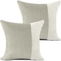 Amilian Kissenbezüge - 2er Set Kissenbezug - Zierkissenbezüge - Bezug für Dekokissen, (2 Stück), 40x40 cm Cord-Optik - Kissenhüllen, Bezüge, Sofabezüge