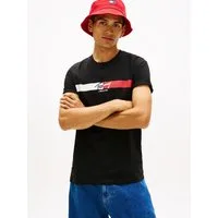 Tommy Jeans T-Shirt TJM REGULAR FIT SIGNATURE STRIPE mit Label-Print