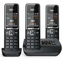 Gigaset COMFORT 550A Trio schwarz Schnurloses Telefon Schnurloses DECT-Telefon