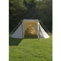 Battle Merchant Gruppenzelt Sachsenzelt Jorvik, 2 x 4 m, 340 gsm, naturfarben