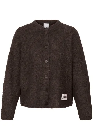 ICHI - Strickjacke mit Knopfleiste - Ihblarisa braun - Gr. - XS