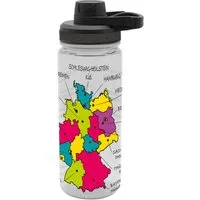 Geda Labels GmbH Trinkflasche Bundesländer, schwarz, 700ml, nicht spülmaschinengeeignet