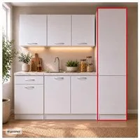HTI-Living Hochschrank Küchenhochschrank Jenna Weiß 50 cm (1 Stück, 1-St., 1 Küchenhochschrank) Modular erweiterbar, modernes Design, 8 Schrankfächer