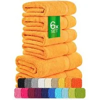 etérea Himmlische Qualität Handtücher etérea Carli 6-teiliges Handtuchset - fix und, Baumwolle (Spar-Set, 6-St)