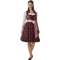 dressforfun Dirndl hochwertiges & elegantes Trachtenkleid Liah Bordeauxrot (Premium Midi-Dirndl, Gr. 42) Perfekt für Oktoberfest, Trachtenfeste oder Volksfeste