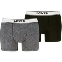 Levi's® Boxer LEVIS MEN VNTG HTR BOXER BRIEF 2P (2er Pack) ohne Eingriff, uni, meliert, Logo-Bund, elastisch