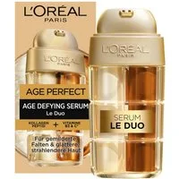 L'ORÉAL PARIS Gesichtsserum AGE PERFECT ANTI-AGING SERUM LE DUO MINI-FORMAT, intensive Pflege, mildert Falten, kräftigt die Haut
