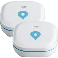 SEBSON 2x Wassermelder mini GS153, 10 Jahres Langzeit-Batterie - 60x60x24,2mm Wassermelder