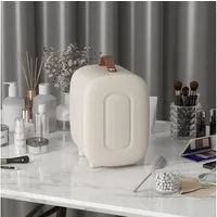 HOMCOM Kühlbox Mini Kühlschrank 4 Liter mit Kühl- und Heizfunktion Skincare, für Kosmetik, Getränke, Obst, Cremeweiß