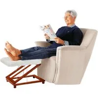 Medosan Fußhocker Relax-Hocker “Luxus”, Fußhocker, 3fach höhenverstellbar