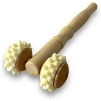 VewoTex Massageroller Massage-Roller » Buchenholz-Massage-Roller, Einzeln 1-tlg., 1 Hauptteil, T-Form ermöglicht Massage kleinerer Körperstellen, z.B. Füße