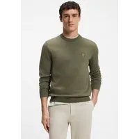 BOSS ORANGE Strickpullover Kanovano Cotton Cashmere mit Rundhalsausschnitt