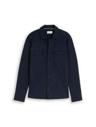 Tom Tailor - Sweat-Overshirt mit Taschen sky captain blue - Gr. - XXL
